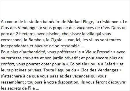 De Tourisme Le Clos Des Vendanges 3* Moriani Plage